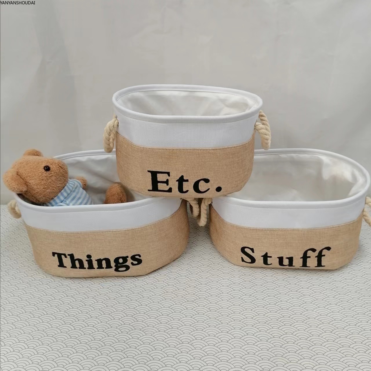 收纳框，脏衣篮，防尘收纳，布艺折叠脏衣篮详情4