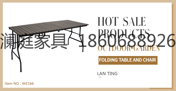 MZ166木纹户外折叠桌便携式长桌餐桌 培训会议吹塑木纹夜市折叠桌摆摊桌折叠桌详情1