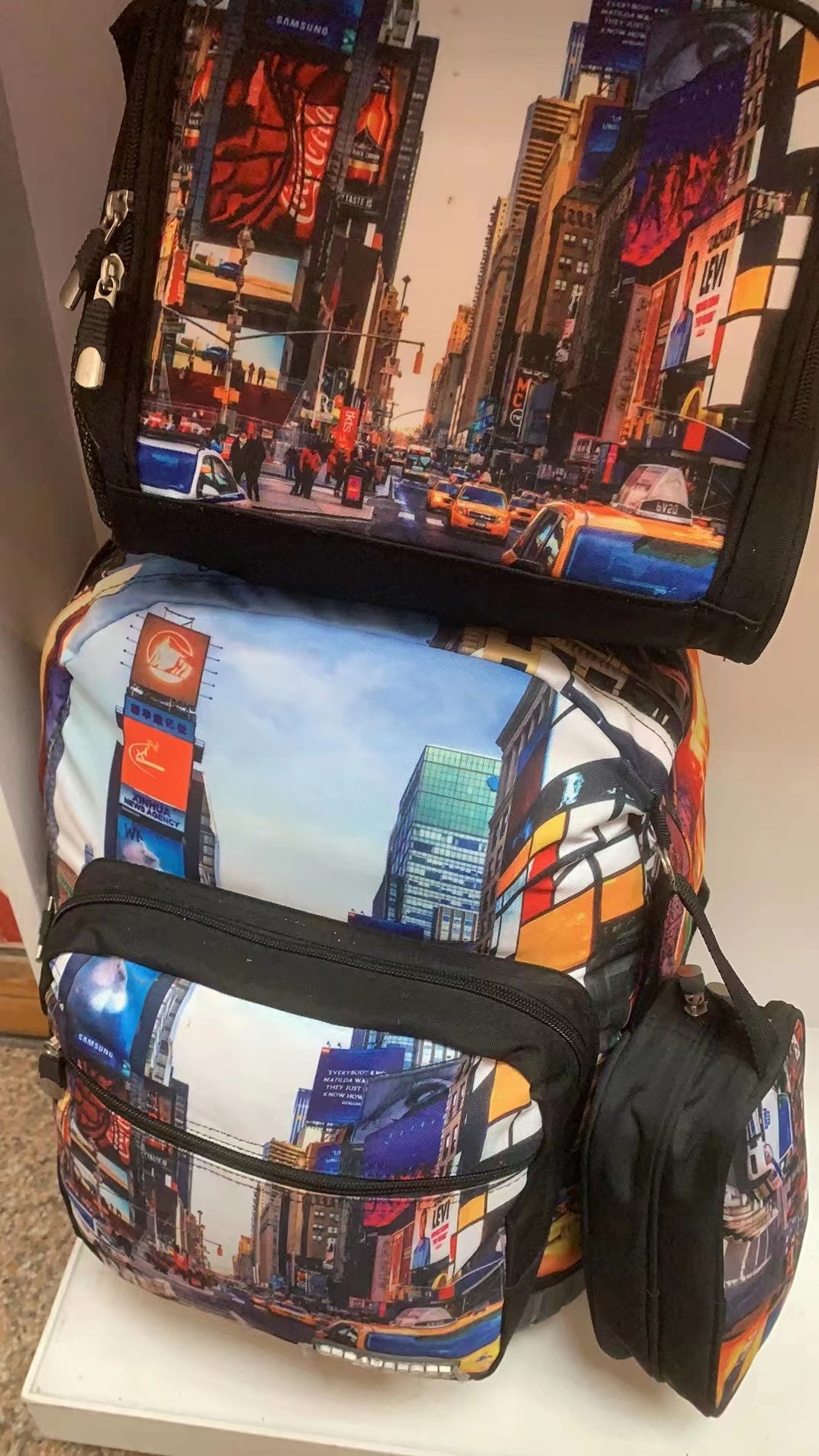 Three-Piece Backpack, Lunch Bag, Pen Bag, Backpack 007