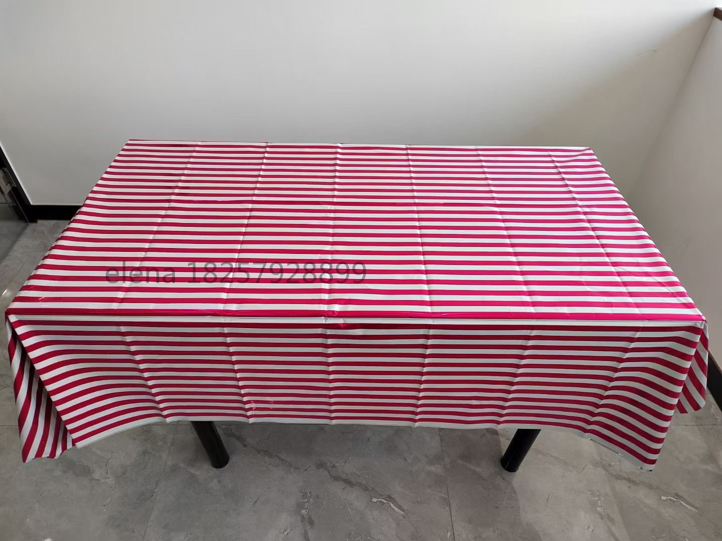 厂家直销 一次性 铝膜 塑料 野餐布 生日快乐 条纹 节日亮光铝膜桌布