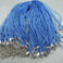 超海蓝色纱绳项链3+1三根6mm超海蓝色纱带和1.5mm超海蓝色腊线长度43cm和5cm龙虾扣尾链100根图