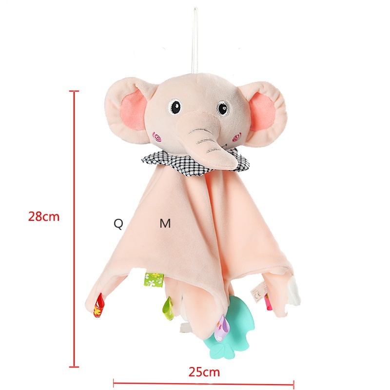 Baby comfort toys Cute animals comfort plush baby toys Specification drawing