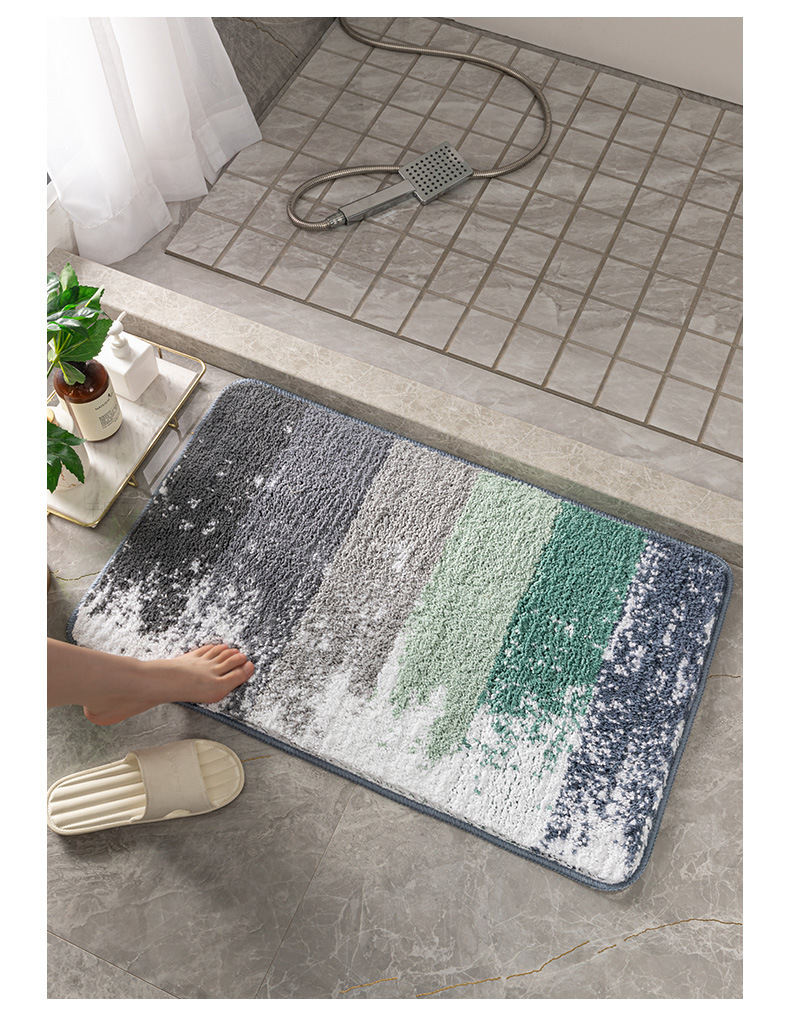 千思亚马逊简约ins家居地毯地垫跨境进门浴室吸水防滑脚垫卫生间地垫详情11