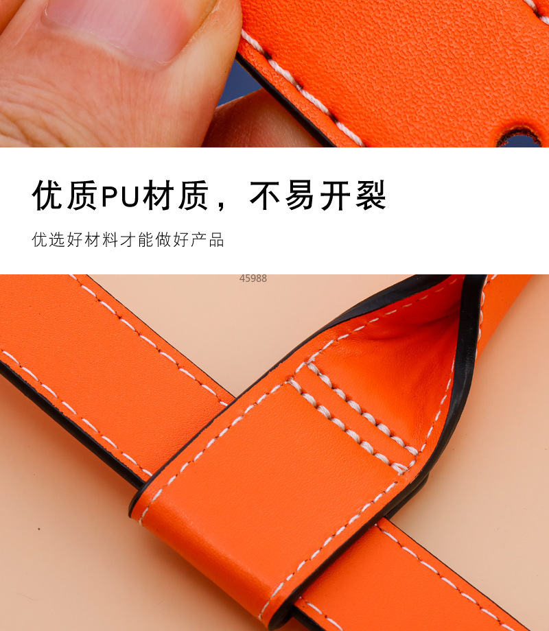 厂家毛毯皮革提手 毛毯空调被包装带pu人造革毛毯捆绑带手提带捆扎带户外便携野餐垫详情15