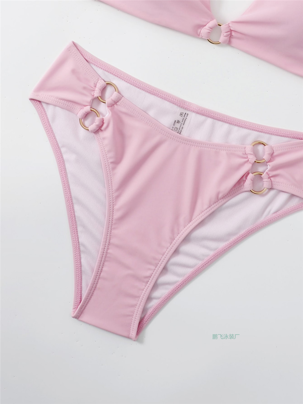 2208厂家批发新款亚马逊分体泳衣比基尼纯色欧美性感跨境Bikini三点外贸泳装纯色外单游泳衣女工厂直销2022详情3
