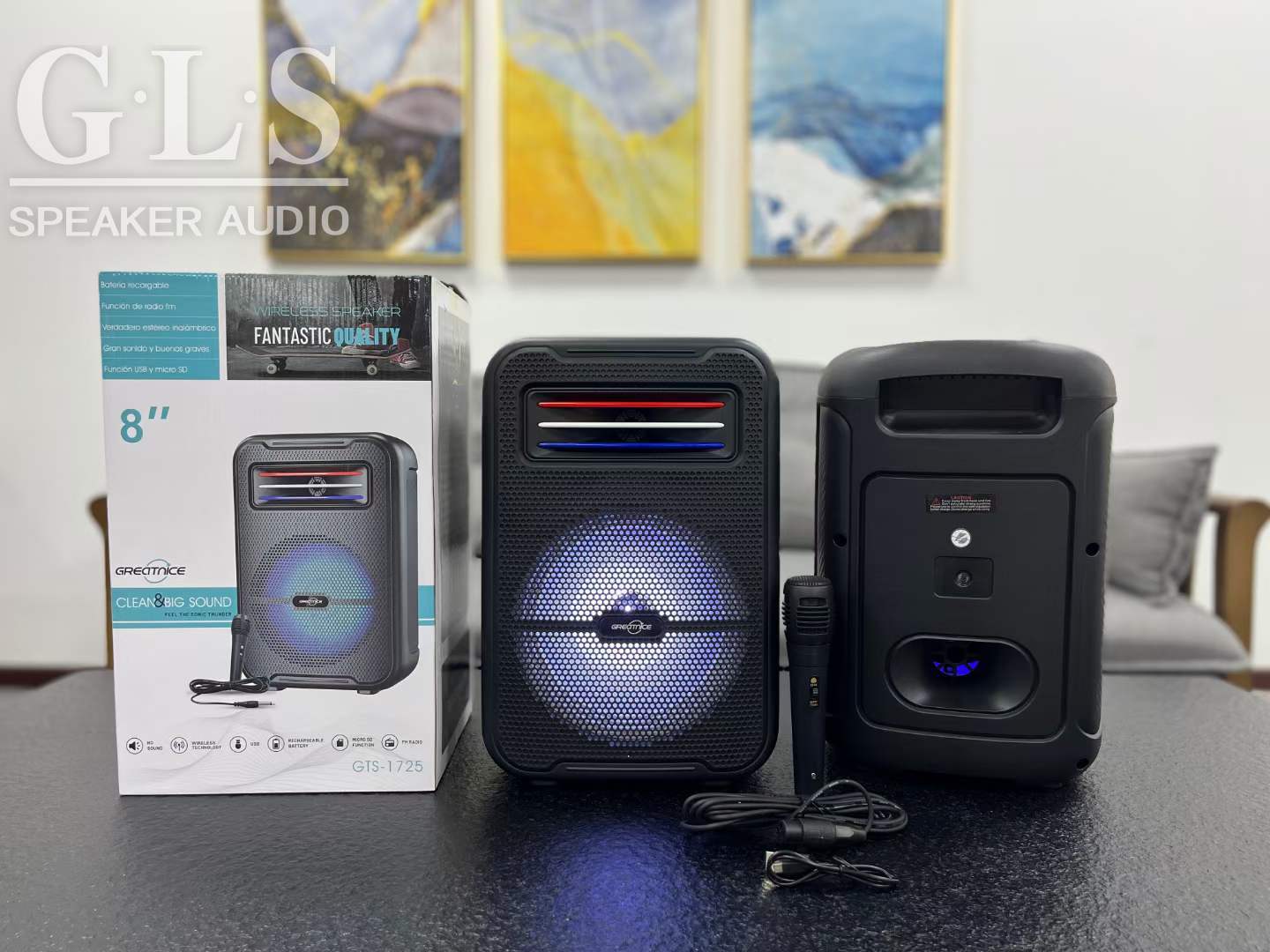 Gts-1725 Single 8 "series portable speaker Bluetooth wireless sound radio
