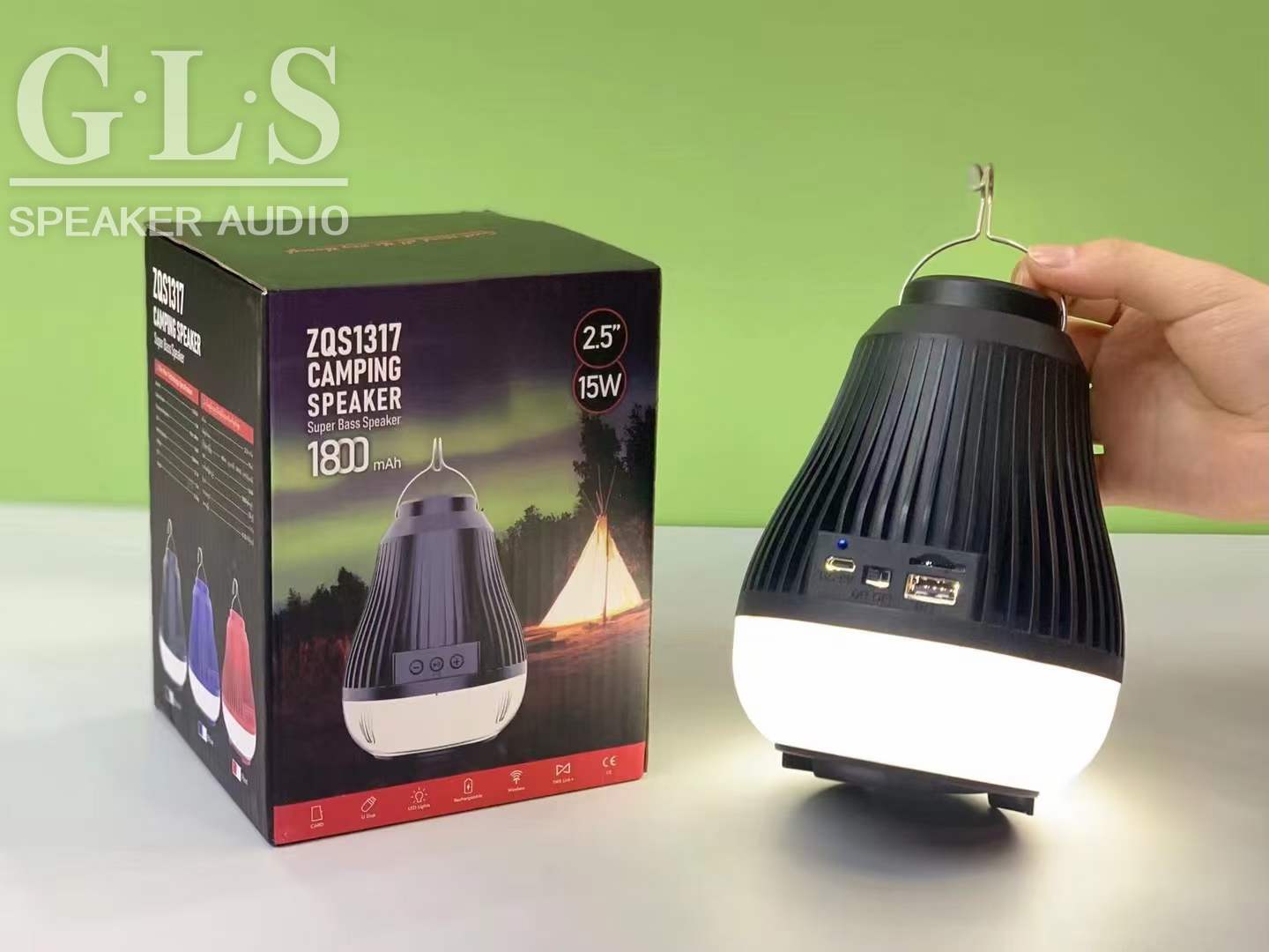 ZQS317 single 3-inch portable speaker Portable Bluetooth wireless sound radio Camping light speaker