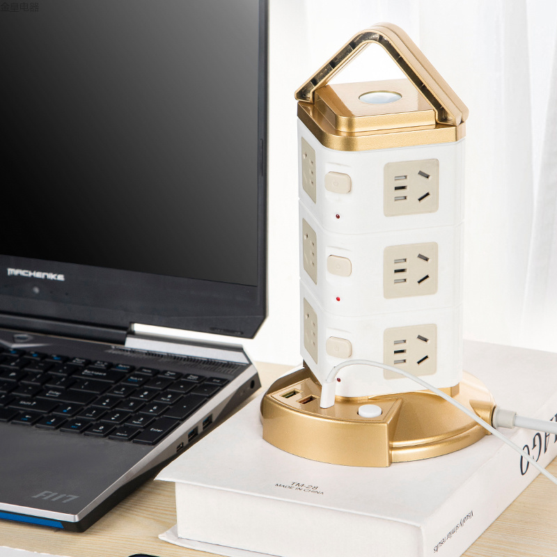 办公立式手提塔形PD快充 南美洲墨西哥 秘鲁 外贸出口   USB  TYPE-C充电 彩盒 装 TC口插座 排插 插板详情11