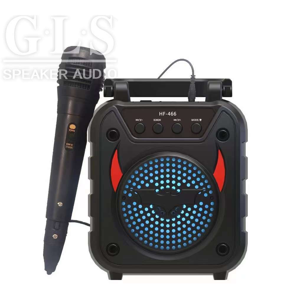 Hf-466 single 4 "series portable speaker Bluetooth wireless sound radio wired Mic