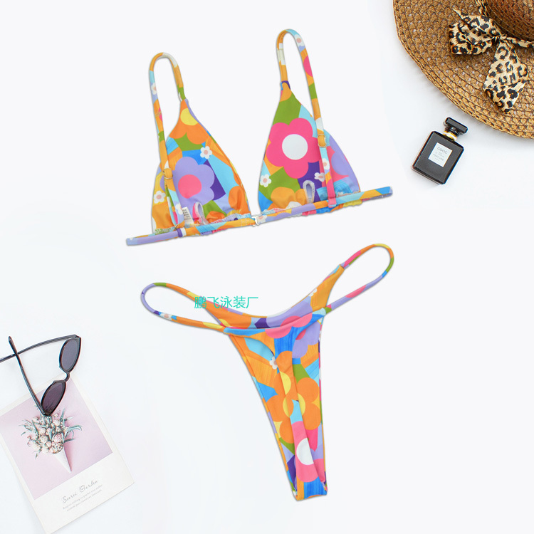 【工厂直销】2022分体泳衣女外贸bikini性感欧美游泳衣亚马逊跨境比基尼三点式泳装新款外单厂家批发详情6