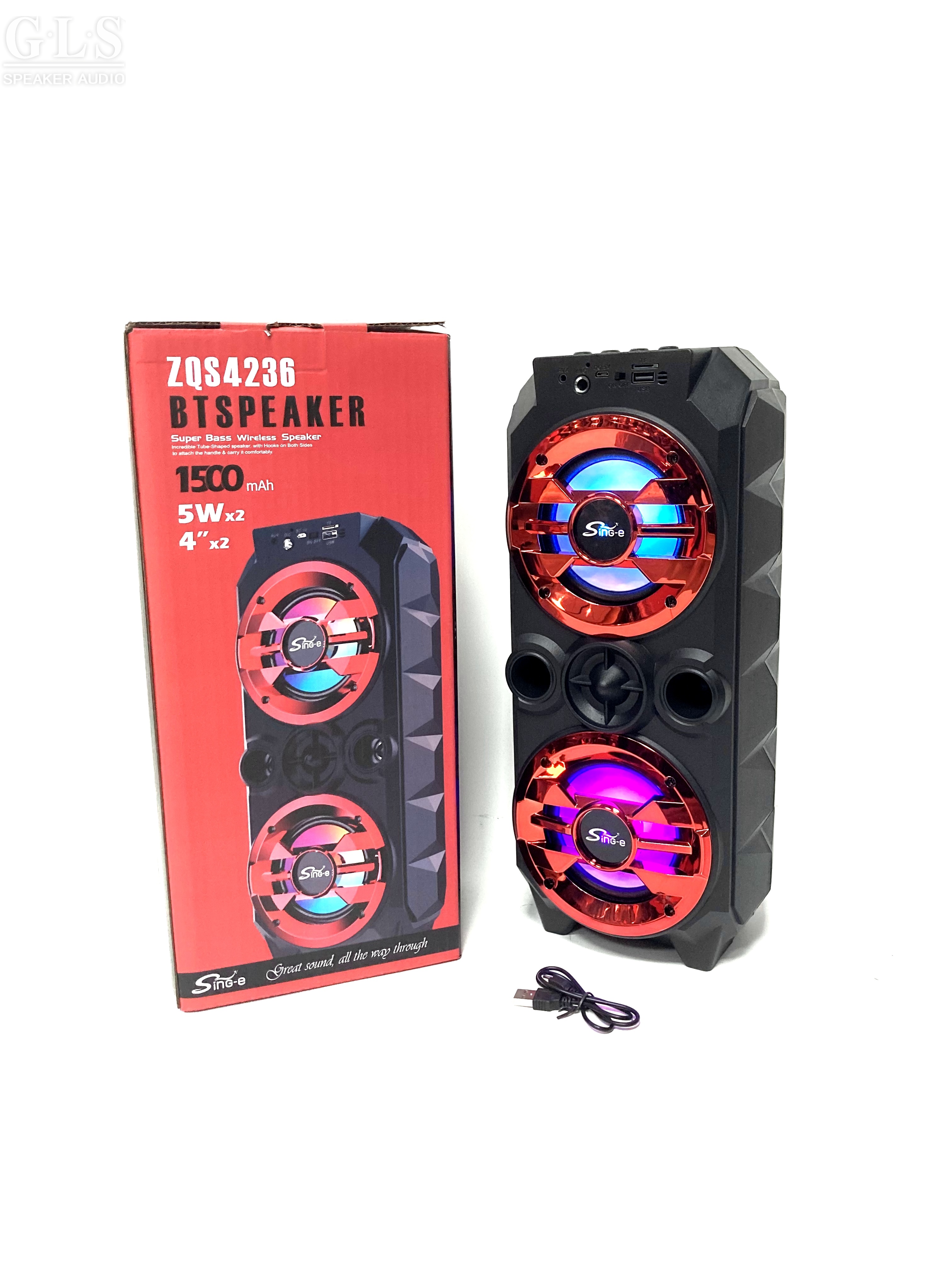 Zqs4236/4237 Pair of 4 "portable speakers portable Bluetooth wireless sound radio