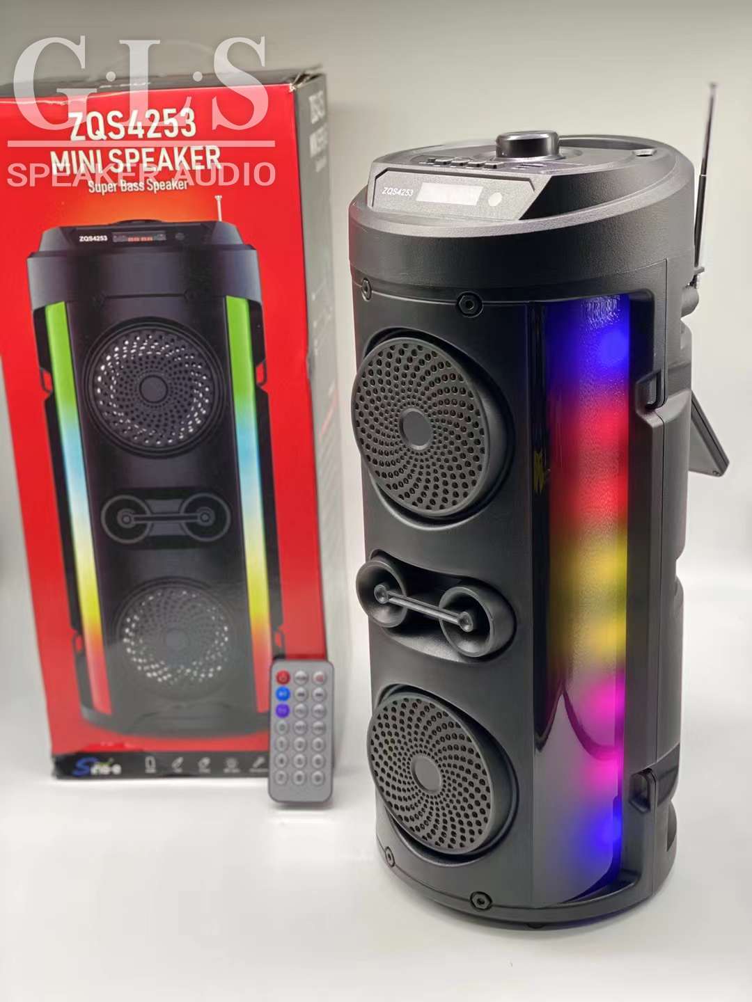 ZQS4253 Dual 4 "portable speakers Portable Bluetooth wireless audio radio solar charging