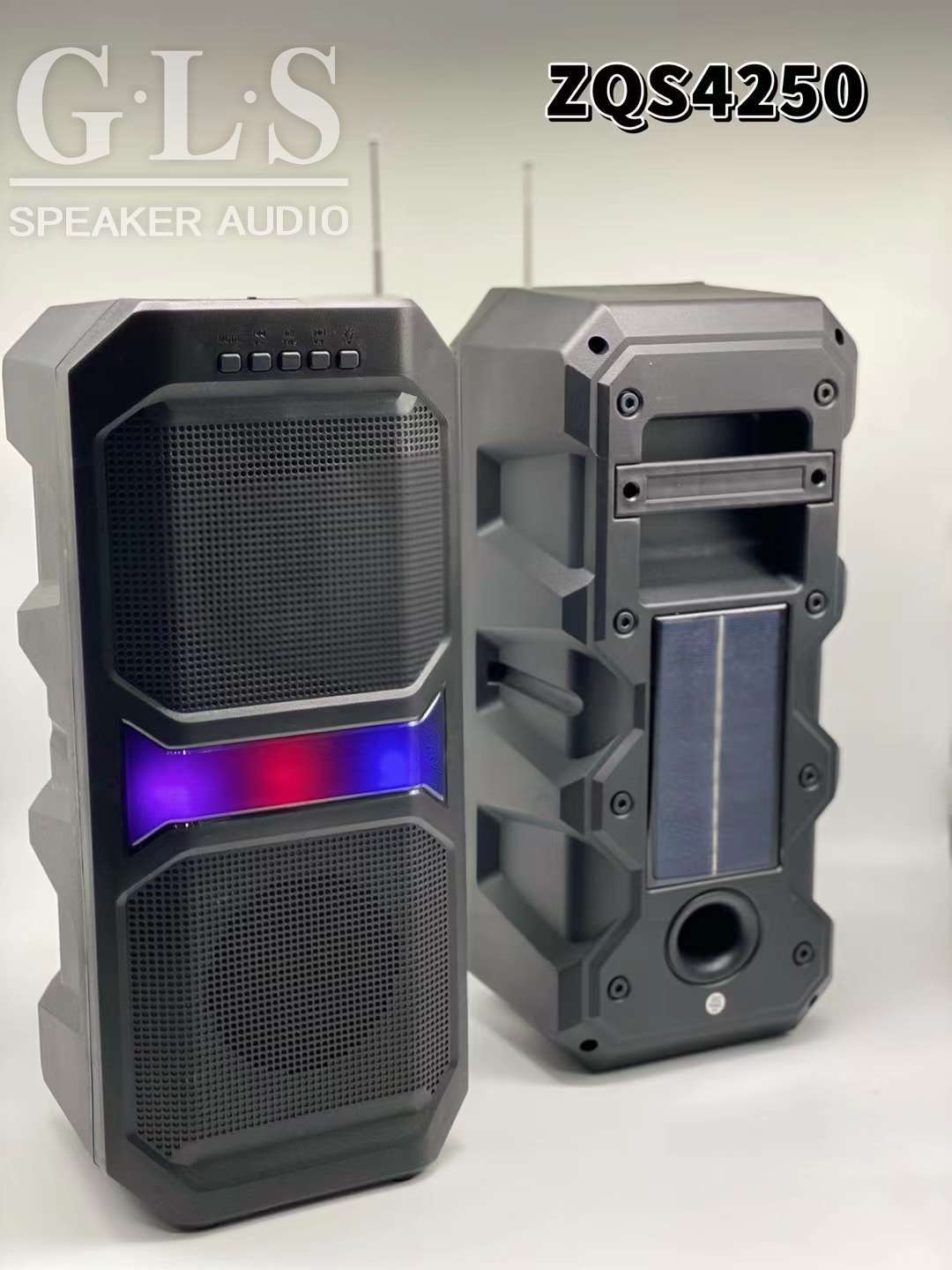 ZQS4250 Dual 4 "portable speakers portable Bluetooth wireless audio radio solar charging