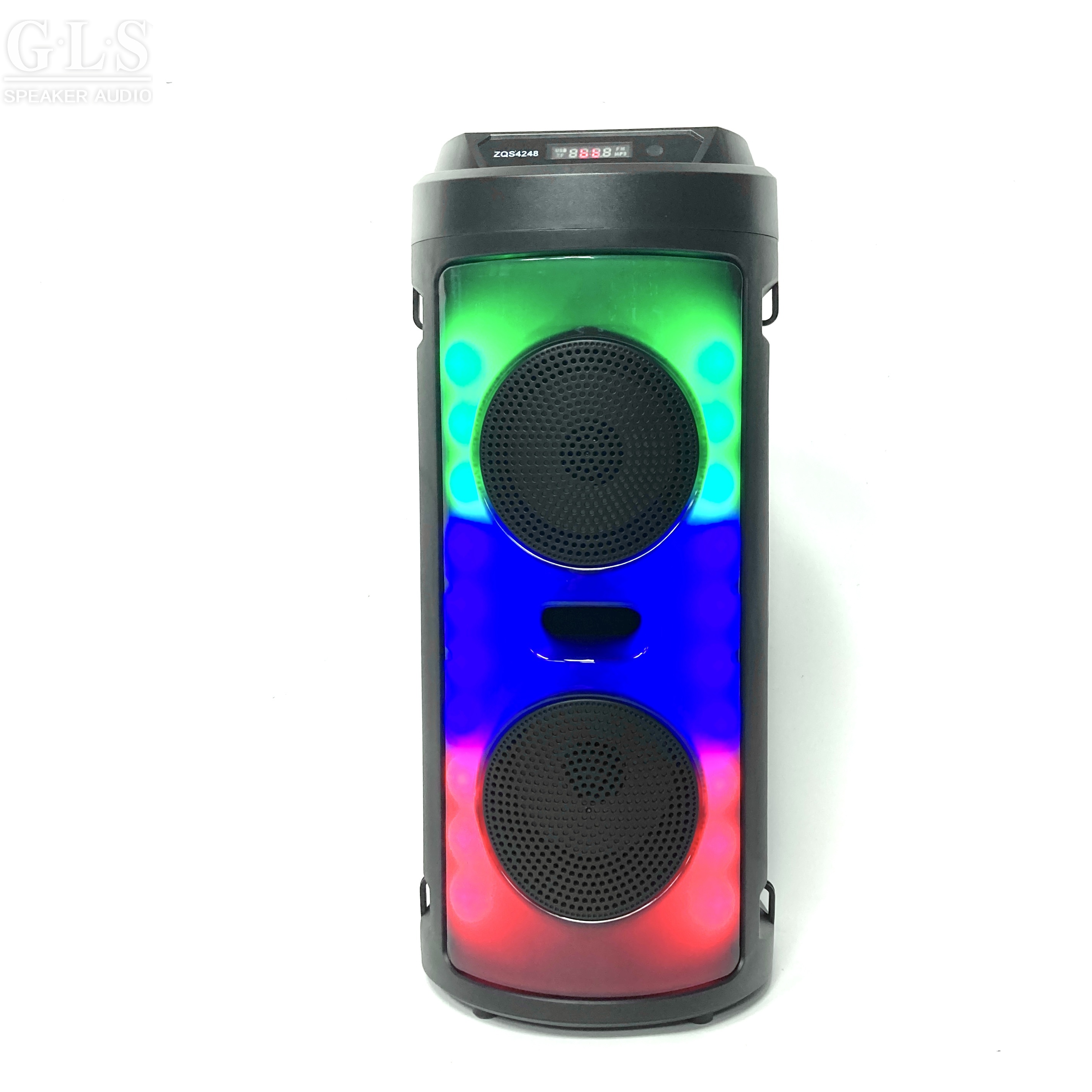 ZQS4248 双4寸火焰灯便携式音箱手提蓝牙无线音响收音机