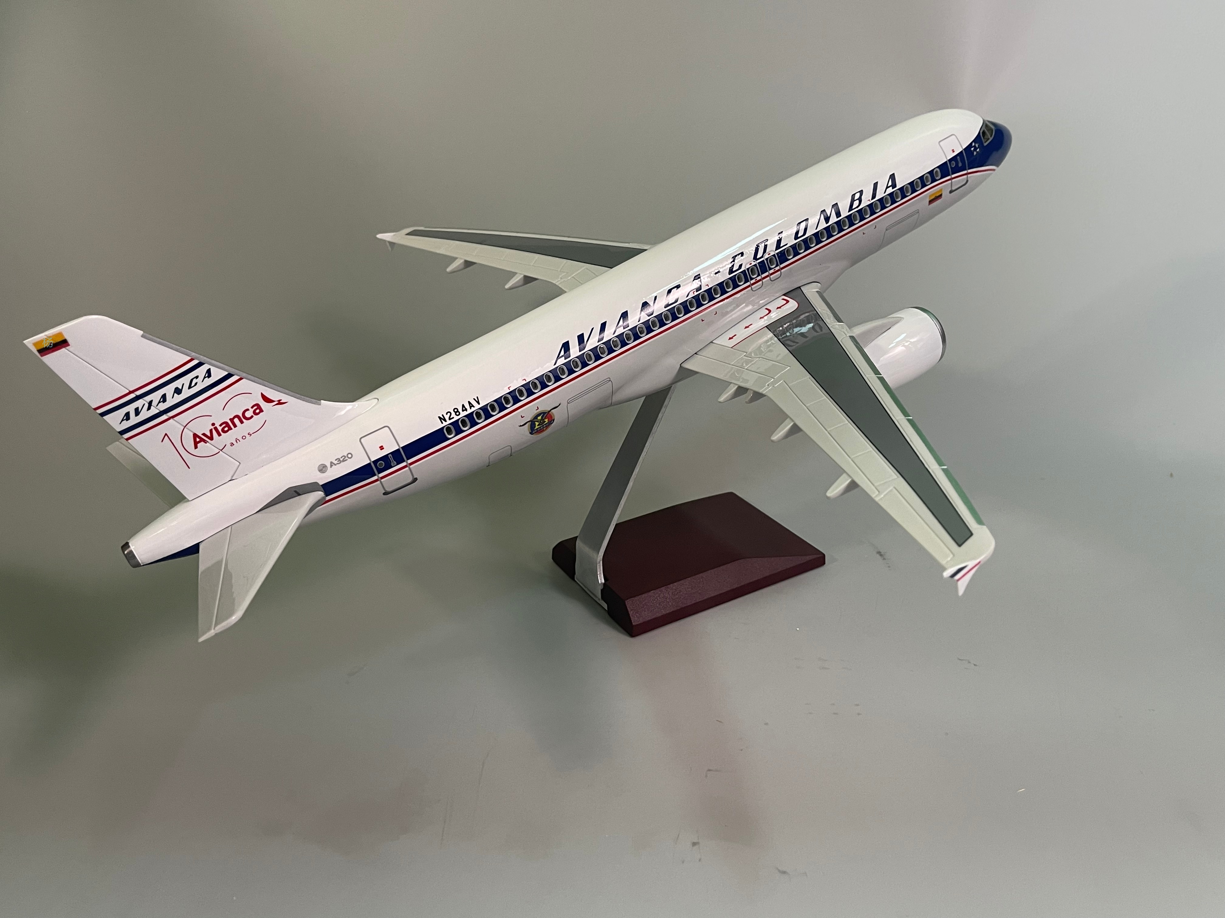 飞机模型（A320哥伦比亚航空100周年纪念版）仿真飞机模型 ABS合成强化树脂飞机模型 航空模型 杨柳模型玩具详情3