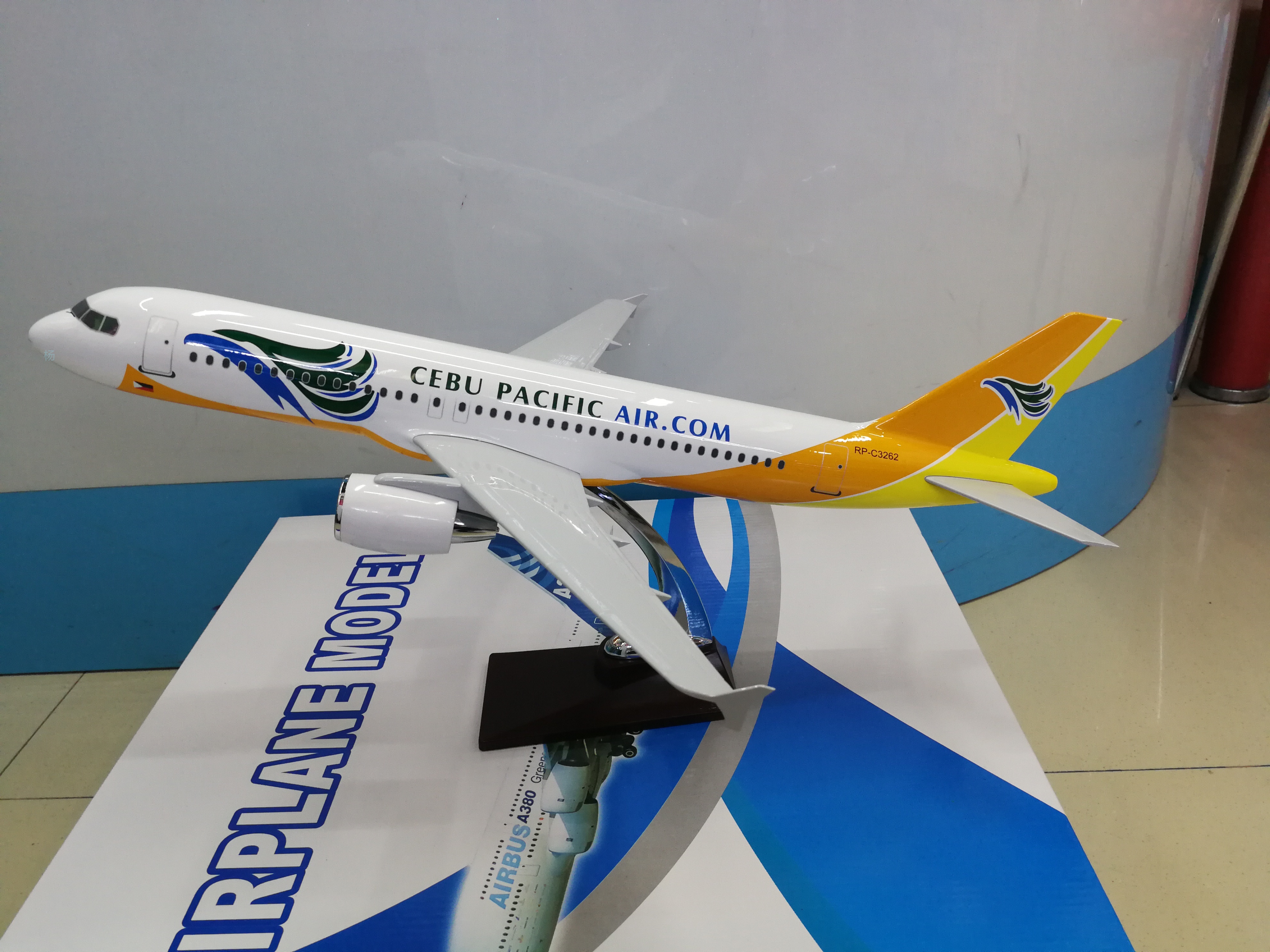飞机模型（A320菲律宾宿务航空飞机模型）仿真飞机模型 ABS合成强化树脂飞机模型 杨柳飞机 航空模型详情1