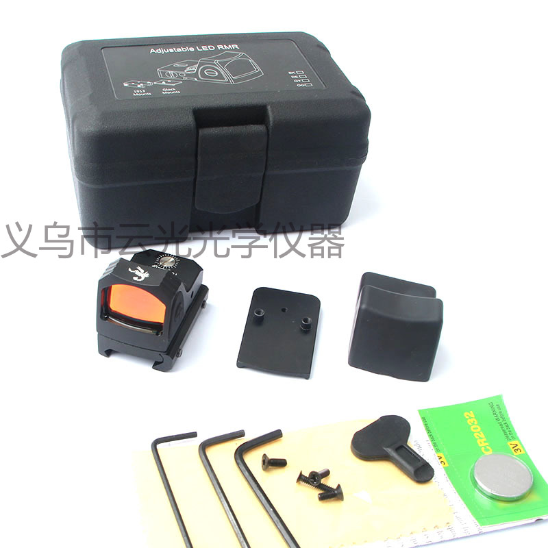 黑色毒蝎子按钮版抗震RMR迷你内红点全息m准镜详情2