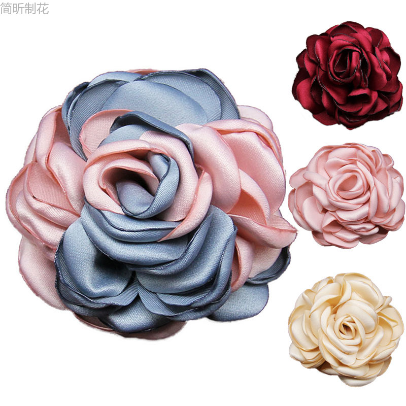 Jian Xin J195 jewelry accessories, 8CM Korean version, fringed flower, handmade fabric, flower, diy shoe flower, rose flower, hair clip accessories, clothing accessories