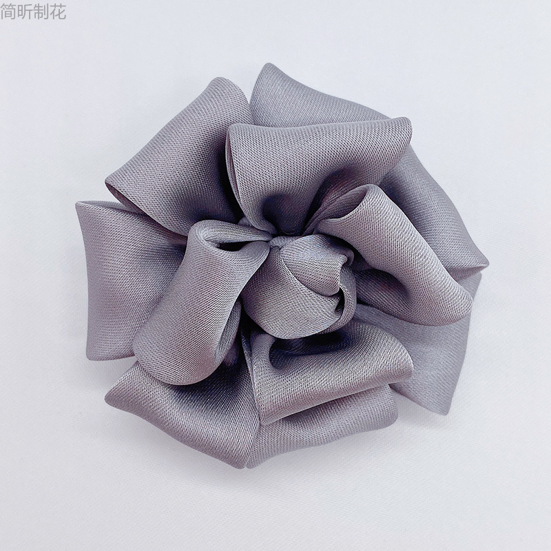 Jian Xin J563 jewelry accessories, Korean-style chiffon three-layer flower hand-sewn fabric flower bud, diy shoe flower, high-end and elegant flower hairpin accessories, clothing accessories pic 10