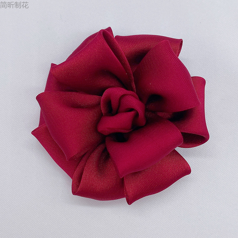 Jian Xin J563 jewelry accessories, Korean-style chiffon three-layer flower hand-sewn fabric flower bud, diy shoe flower, high-end and elegant flower hairpin accessories, clothing accessories pic 9