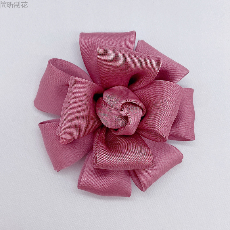 Jian Xin J563 jewelry accessories, Korean-style chiffon three-layer flower hand-sewn fabric flower bud, diy shoe flower, high-end and elegant flower hairpin accessories, clothing accessories Item Picture