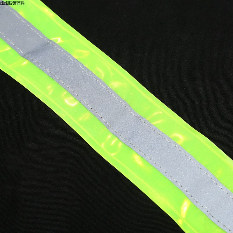 Yiwu Good Goods Spot Direct Selling Polyester Reflective Warning Belt Isolation Belt High Light Sanitation Work Clothes Fluorescent Green Can Be Customized -1007/70721 Specification drawing