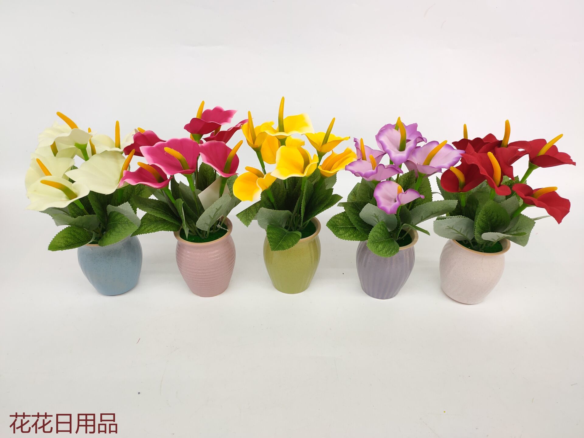 仿真花假花盆景陶瓷盆小花日用摆件品详情1