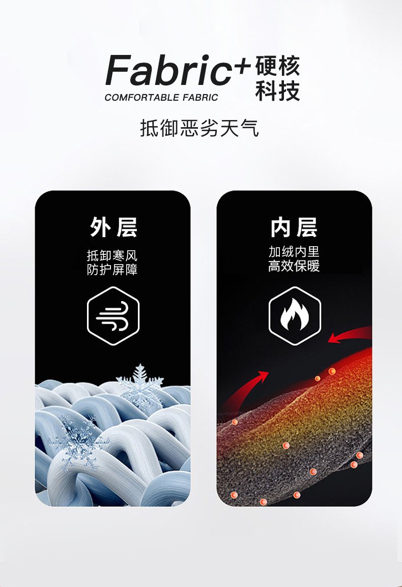 秋冬手套围巾帽子三件套触屏加绒加厚围巾套装详情4