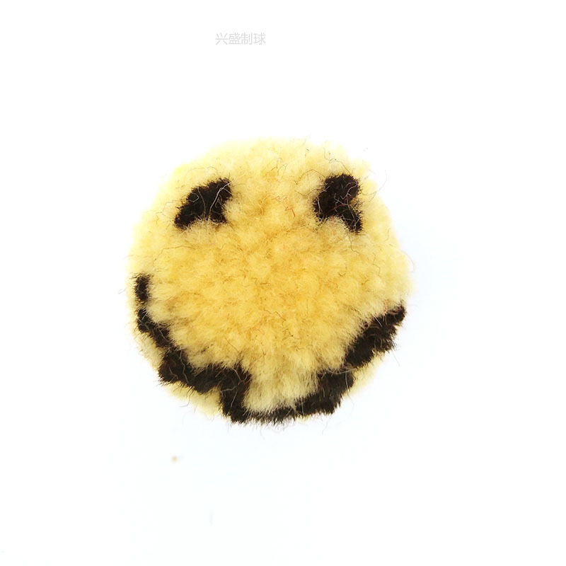 3cm儿童卡通笑脸毛球球开司米小毛球毛绒球毛线球棒球帽服饰配件详情7