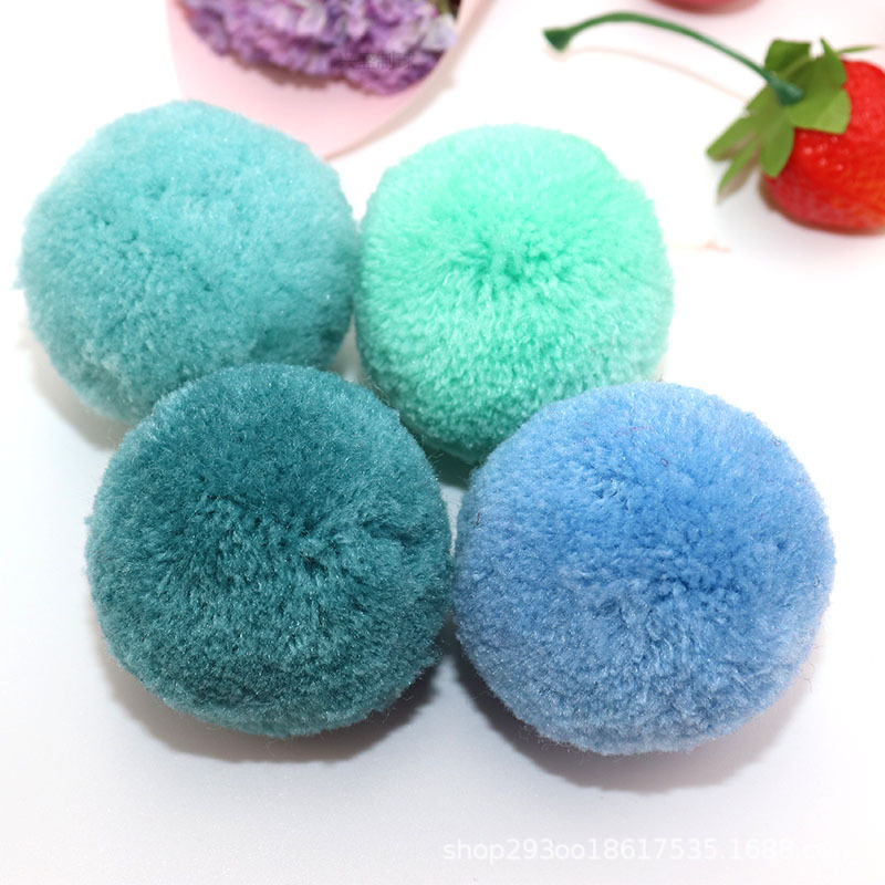 2.5cm cashmere wool ball, polyester ball, colored wool ball headwear, wool ball keychain, plush ball pendant pic 4
