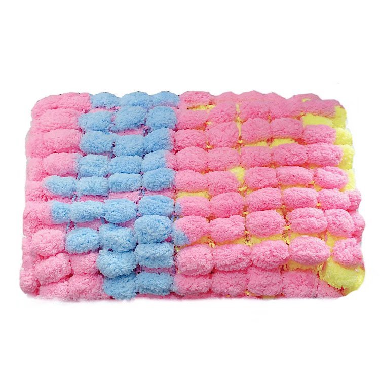 大球球线葡萄球坐垫 手编毛线 围巾帽子2公分豆豆线波波球珍珠线 爆款纱线详情8