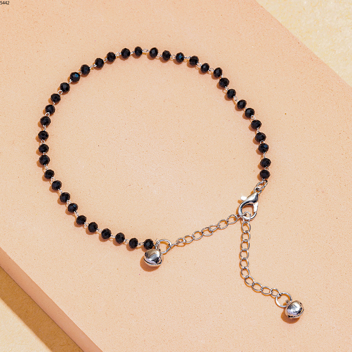 彩色玻璃圆圈字母手链女ins小众设计女生高级感送女朋友生日礼物jx003mm聚新饰品