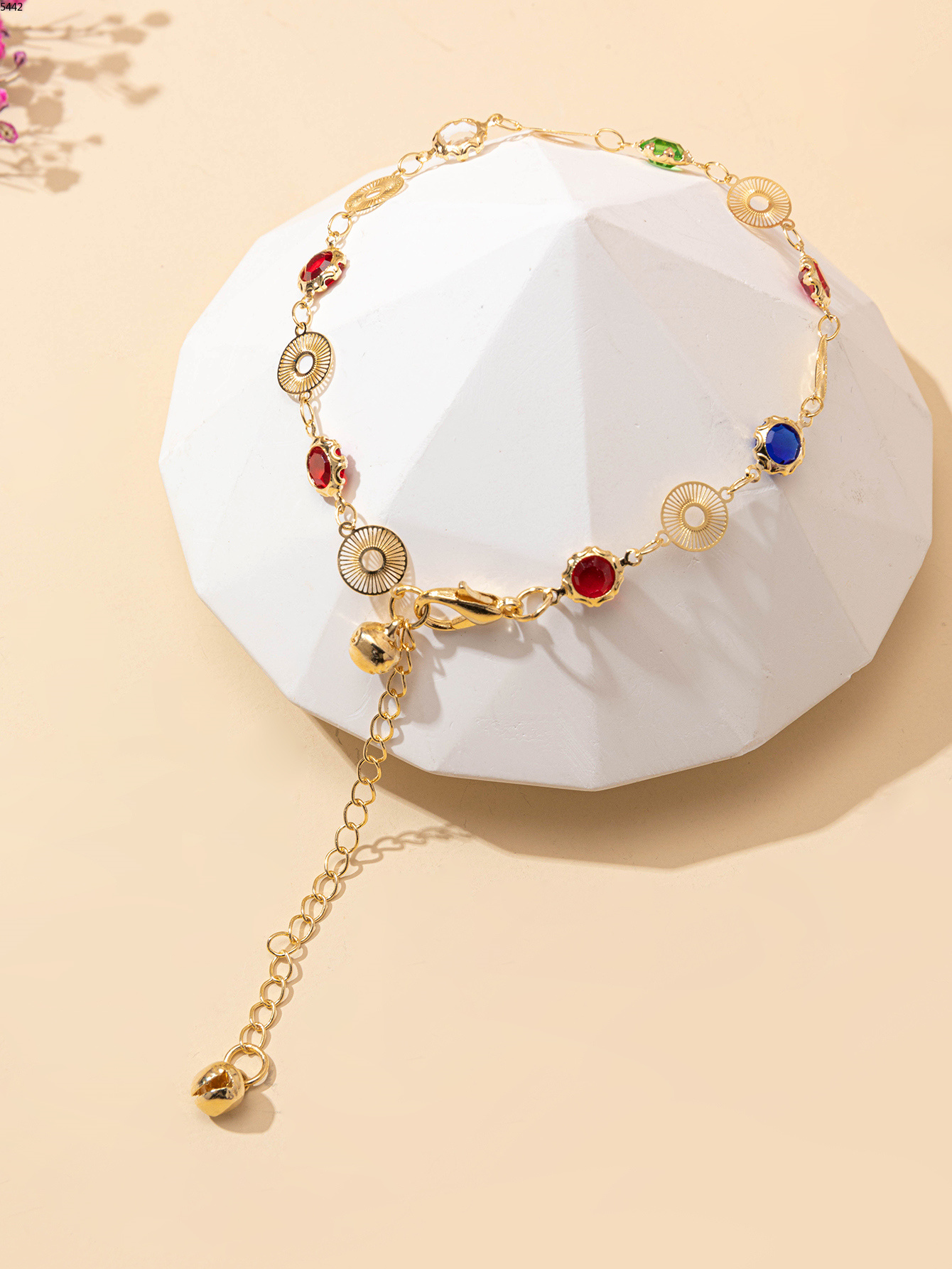 蝴蝶玻璃圆圈字母手链女ins小众设计女生高级感送女朋友生日礼物jx034聚新饰品详情2