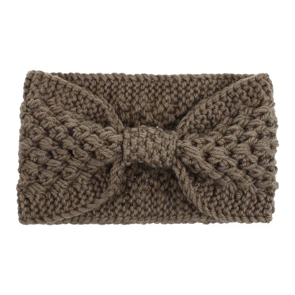 Knitted cross headband solid color simple daily sports headband high elastic wide edge hair band hair clip oblique headband thumbnail