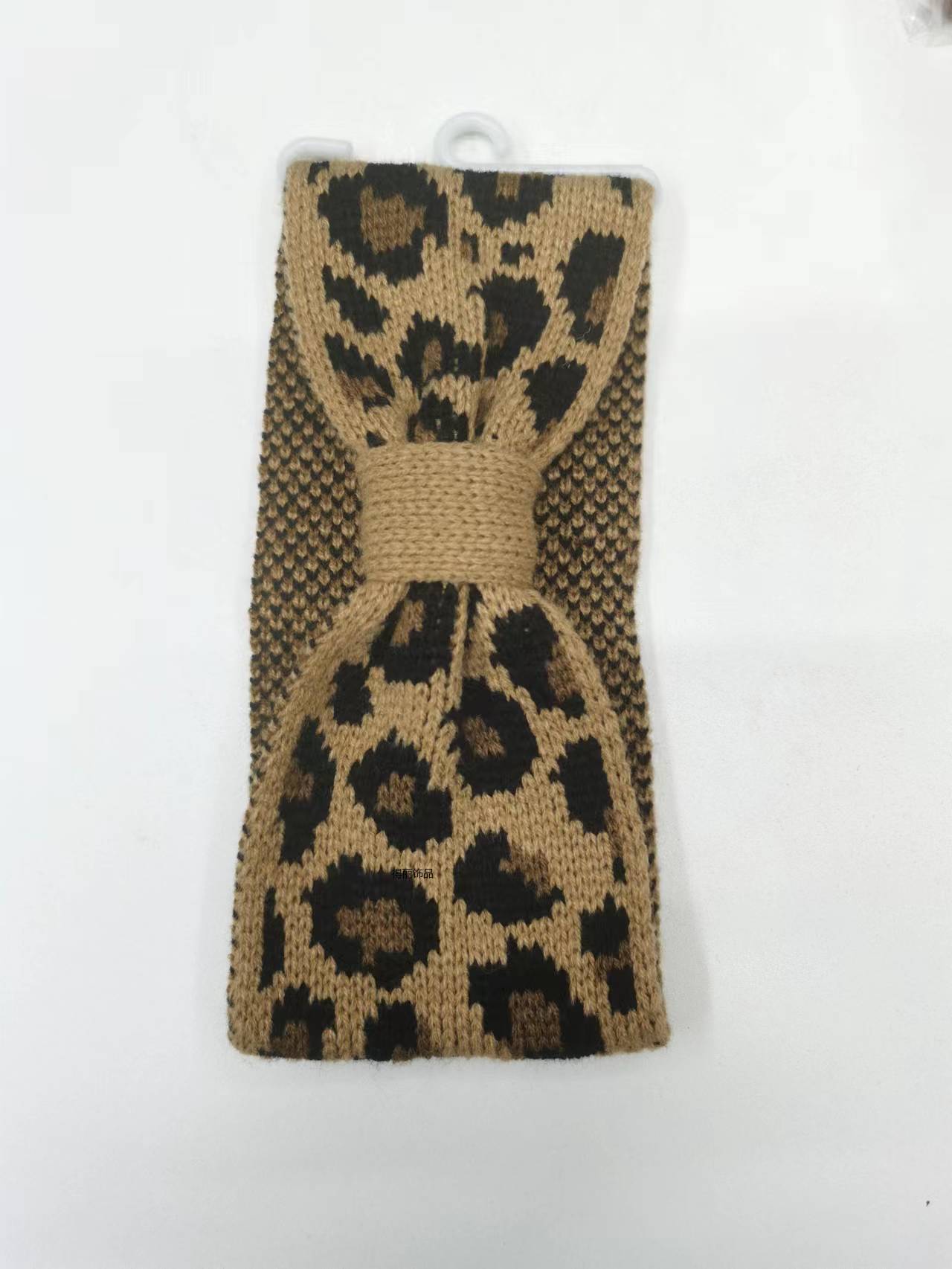 百搭毛线发带纯色头带运动发带头套发带手工抅花制造发带发箍豹纹发带针织毛线晴纶纱详情2