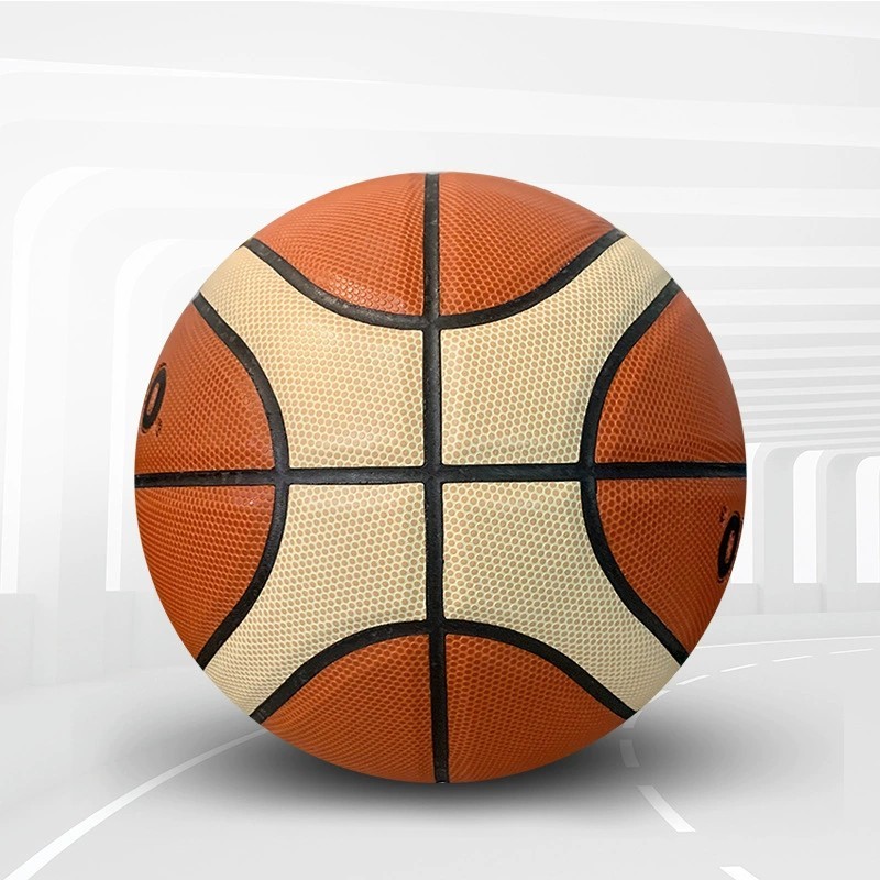棕橙拼接7号篮球 水泥地成人比赛训练篮球自由品牌独特设计篮球详情图2