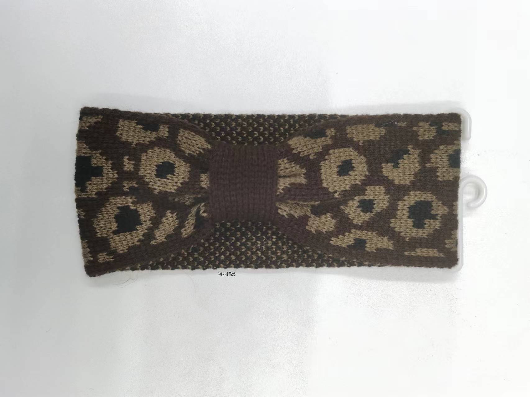 百搭毛线发带纯色头带运动发带头套发带手工抅花制造发带发箍豹纹发带针织毛线晴纶纱详情15