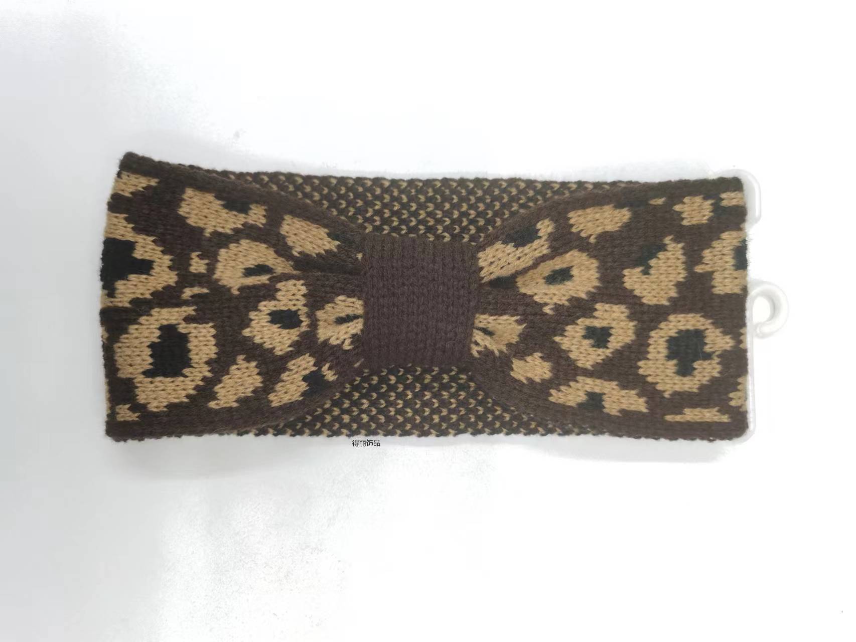 百搭毛线发带纯色头带运动发带头套发带手工抅花制造发带发箍豹纹发带针织毛线晴纶纱详情13