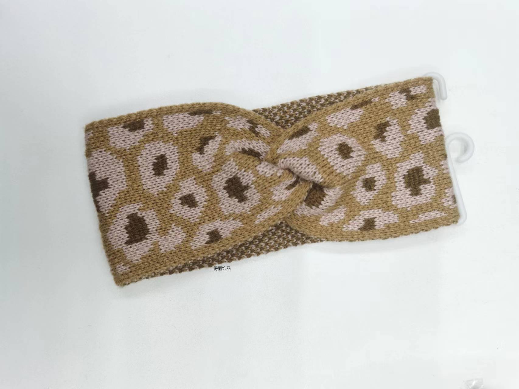百搭毛线发带纯色头带运动发带头套发带手工抅花制造发带发箍豹纹发带针织毛线晴纶纱详情10