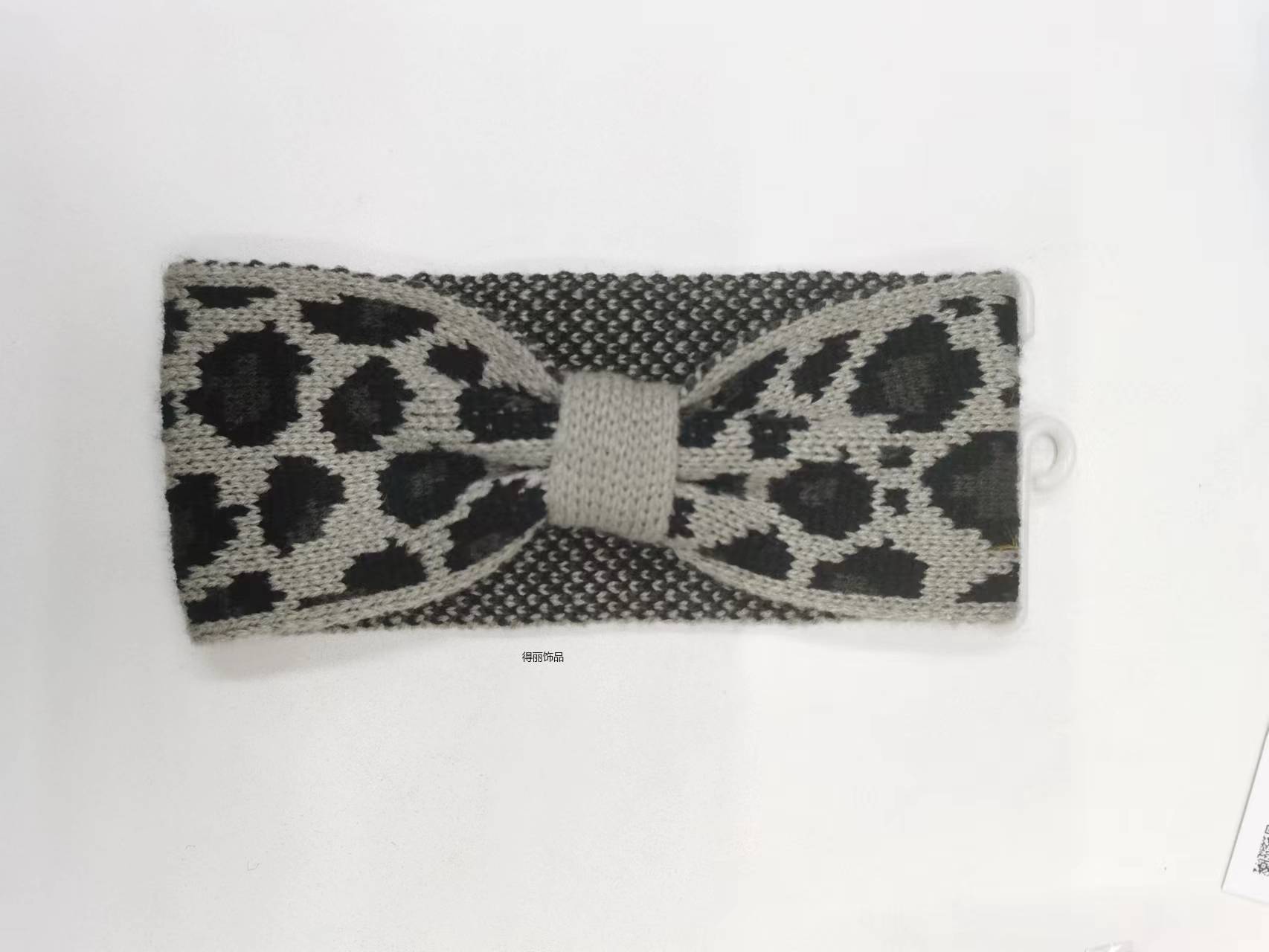 百搭毛线发带纯色头带运动发带头套发带手工抅花制造发带发箍豹纹发带针织毛线晴纶纱详情14