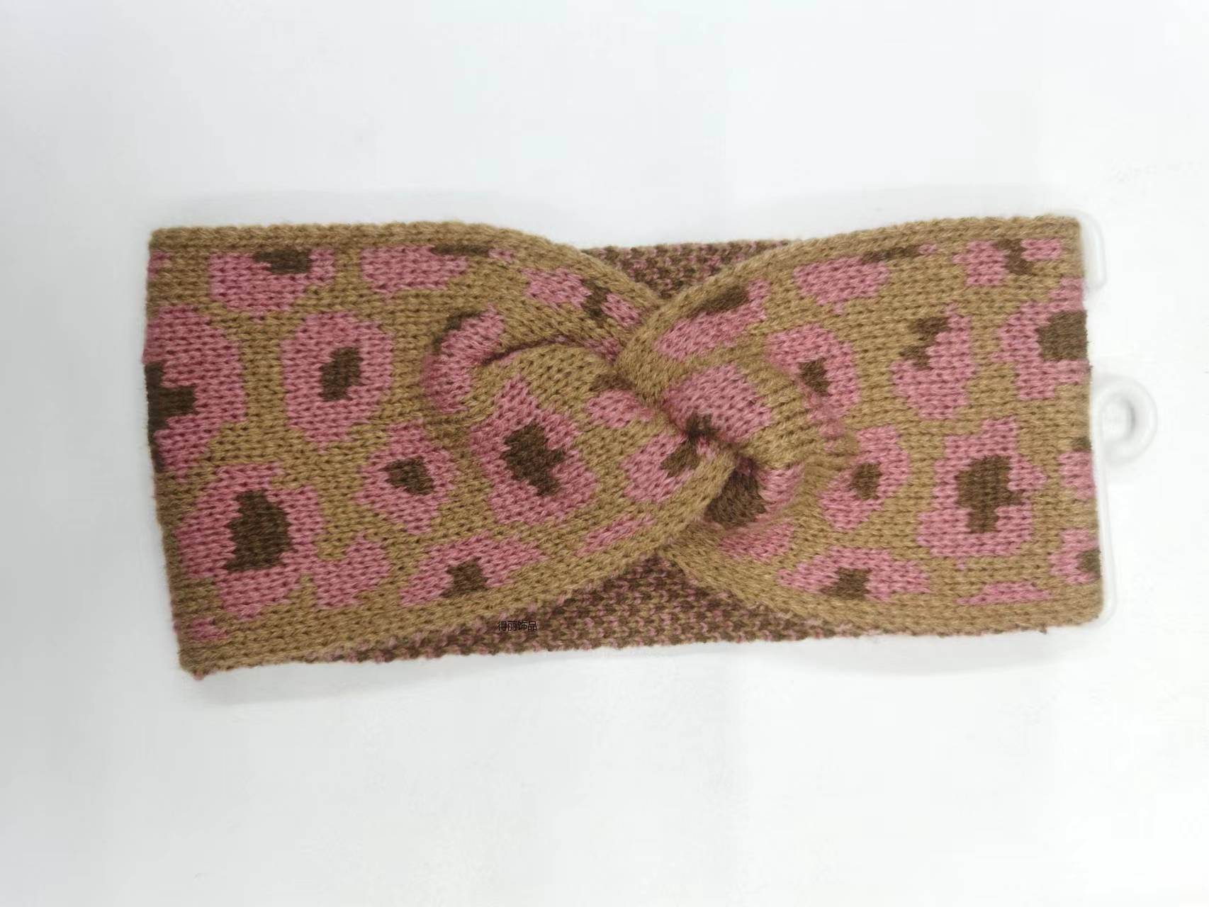 百搭毛线发带纯色头带运动发带头套发带手工抅花制造发带发箍豹纹发带针织毛线晴纶纱详情11