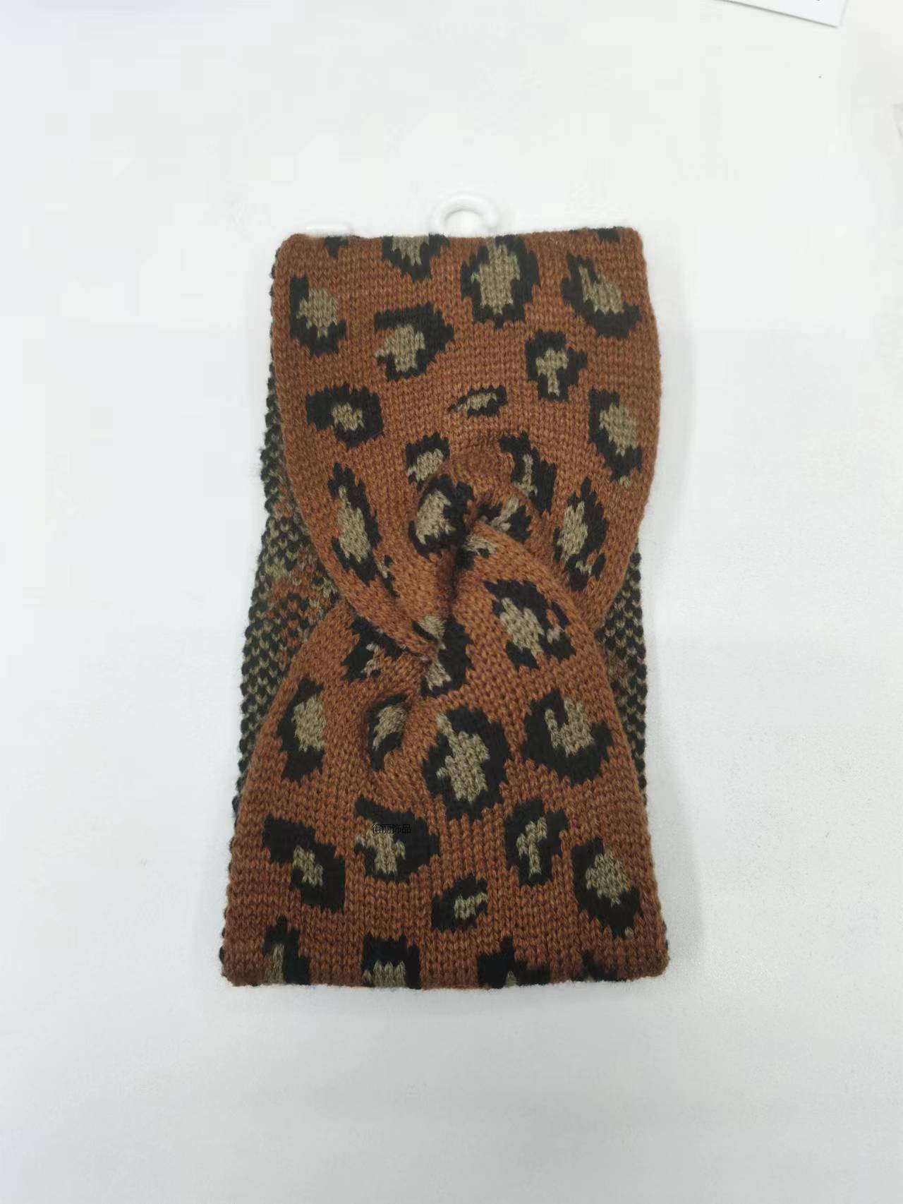 百搭毛线发带纯色头带运动发带头套发带手工抅花制造发带发箍豹纹发带针织毛线晴纶纱详情1