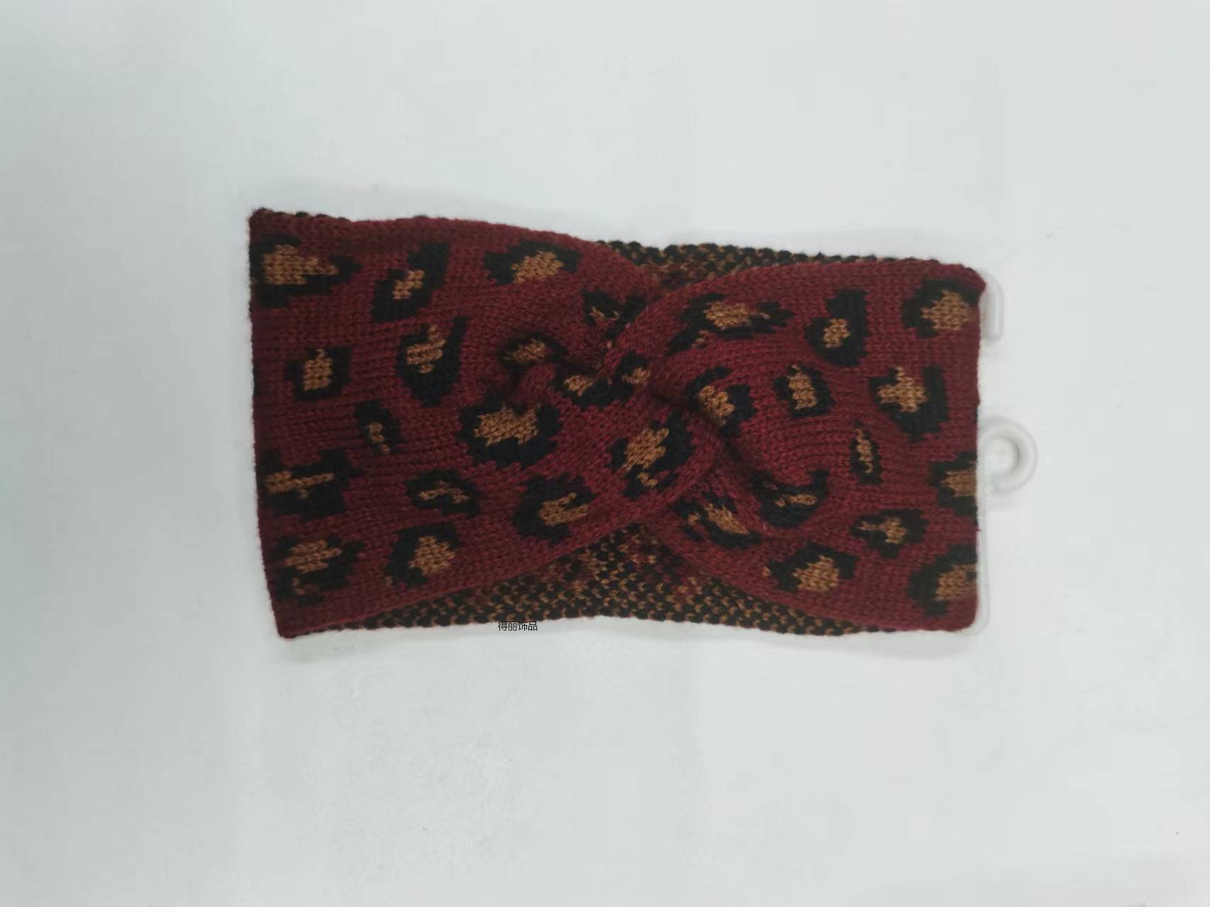 百搭毛线发带纯色头带运动发带头套发带手工抅花制造发带发箍豹纹发带针织毛线晴纶纱详情8