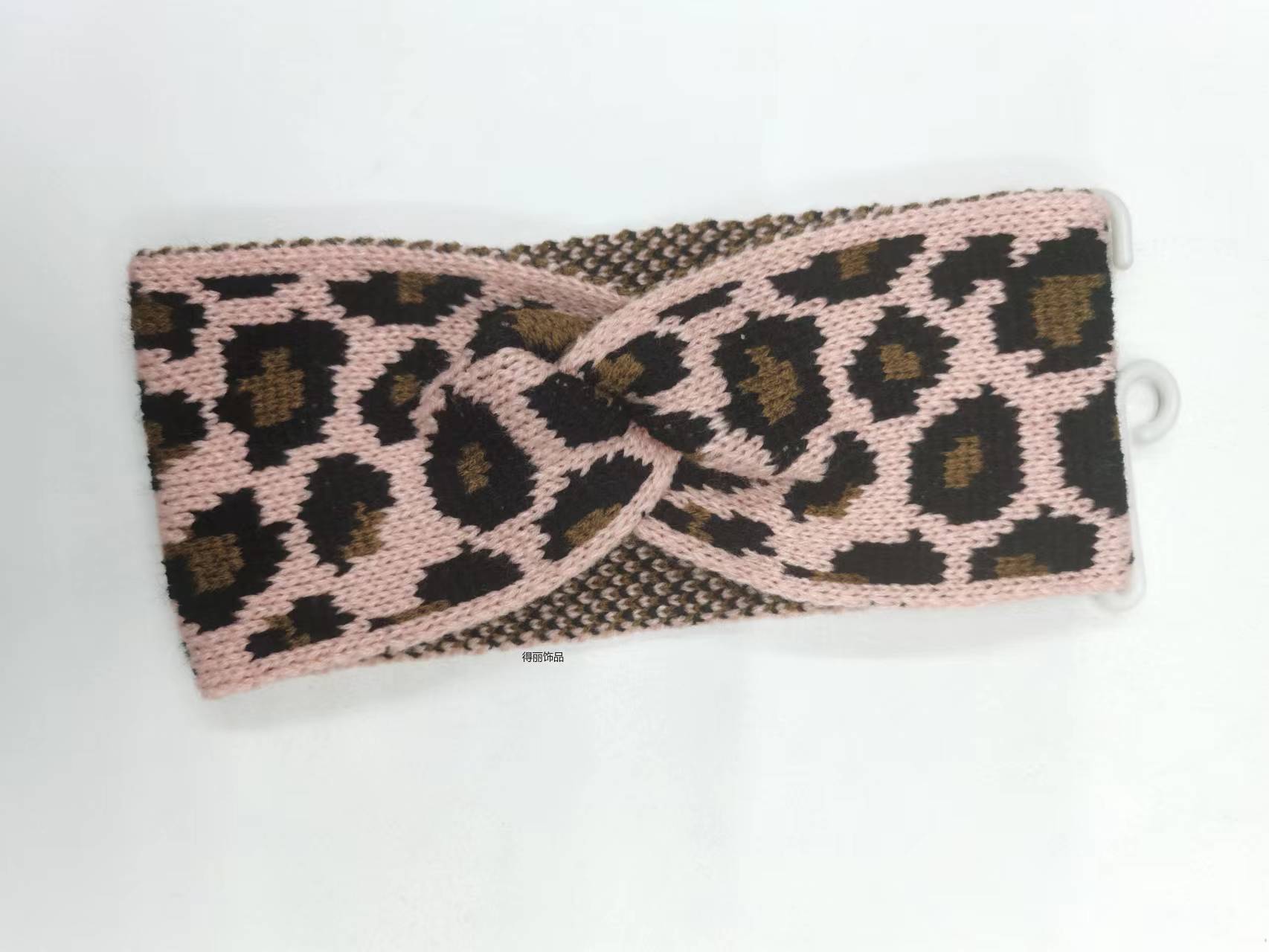 百搭毛线发带纯色头带运动发带头套发带手工抅花制造发带发箍豹纹发带针织毛线晴纶纱详情12