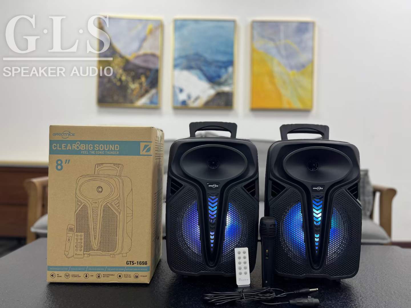GTS-1698 单8寸系列便携式音箱蓝牙无线音响收音机有线麦