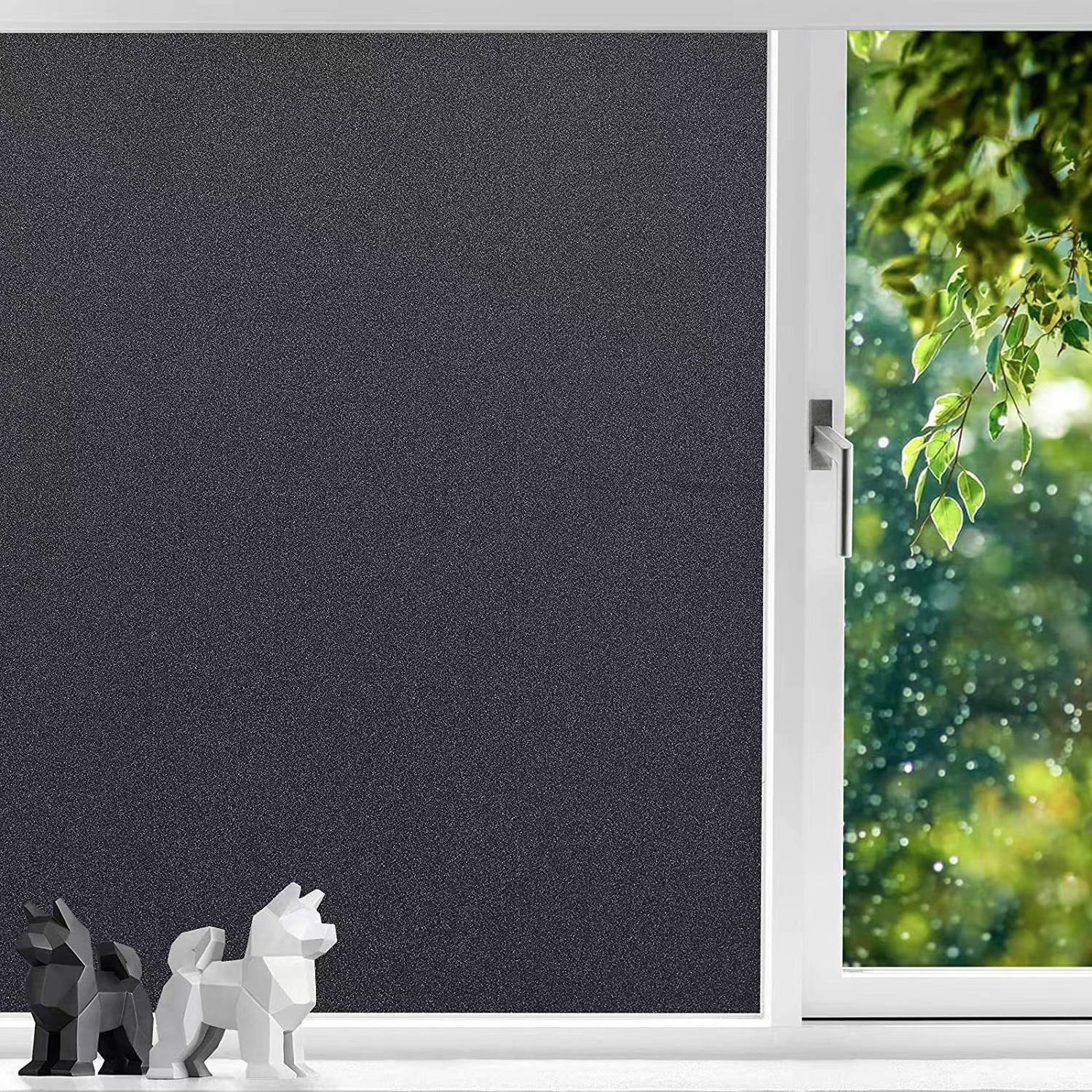 磨砂静电窗户贴膜 免胶隐私玻璃贴 透光不透明 卫生间 办公室静电膜玻璃贴 纯磨砂  白磨砂 黑磨砂 45CM*2M详情14