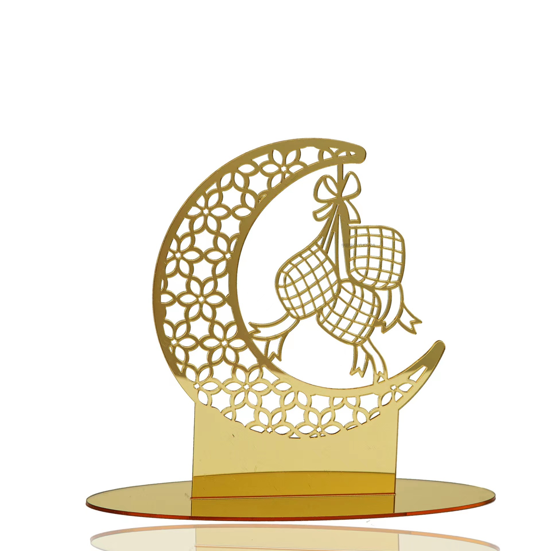 亚马逊爆款 DIY 穆斯林摆台 亚克力工艺品摆件创意家居 古尔邦装饰 自带背胶 可自粘详情8