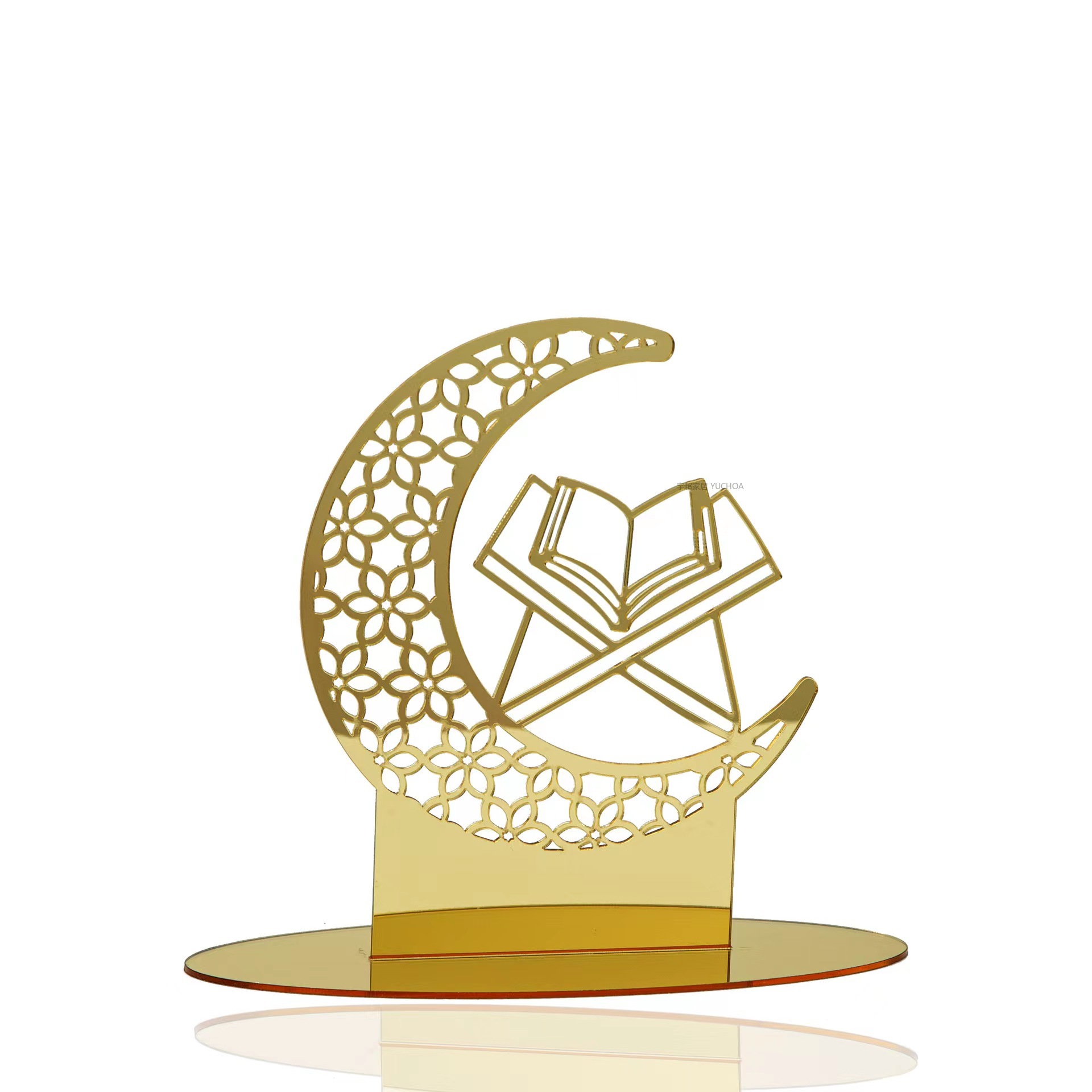 亚马逊爆款 DIY 穆斯林摆台 亚克力工艺品摆件创意家居 古尔邦装饰 自带背胶 可自粘详情4