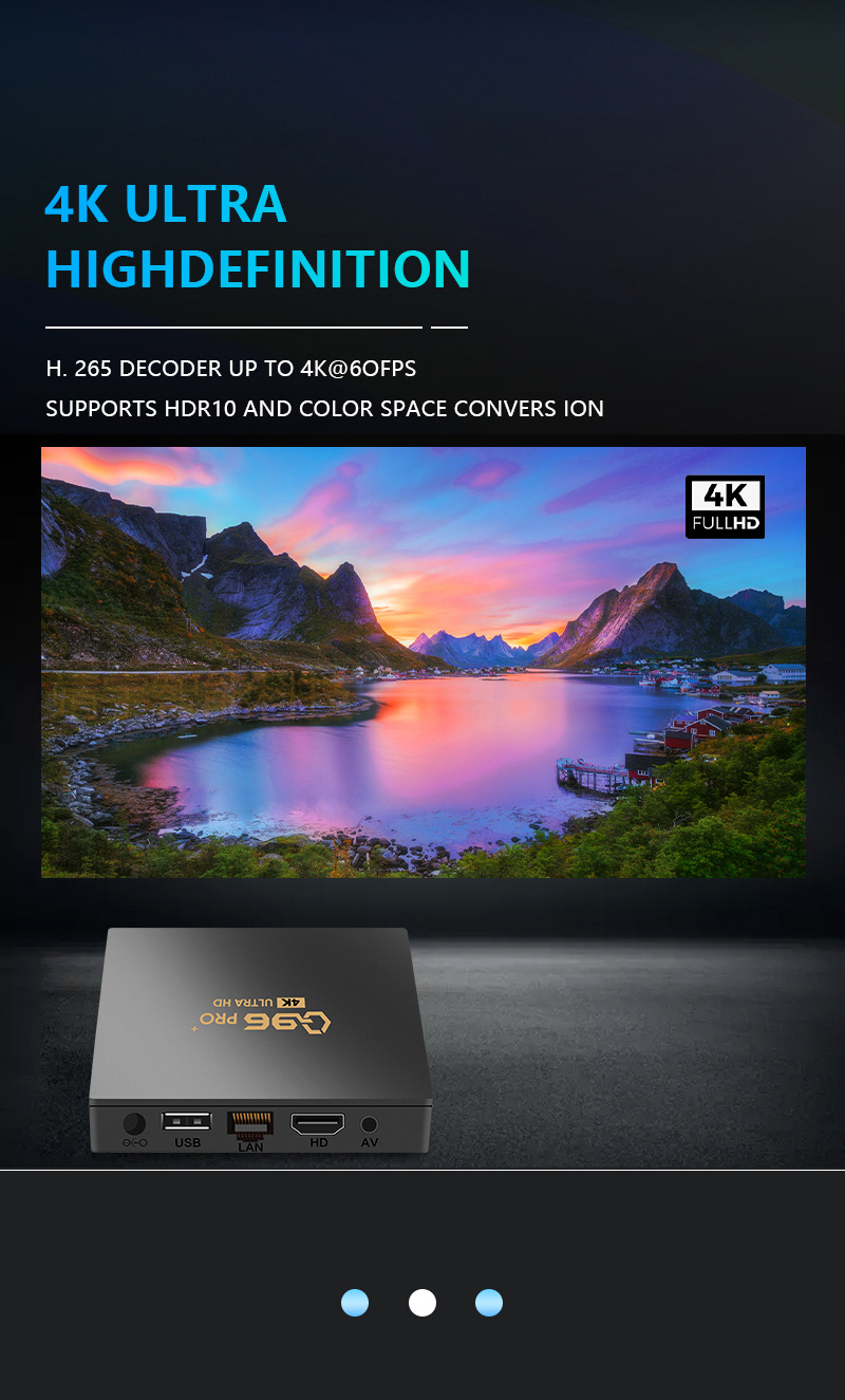 Q96 PRO+安卓10网络电视机顶盒amlogic晶晨4K电视盒子外贸 TV BOX详情6