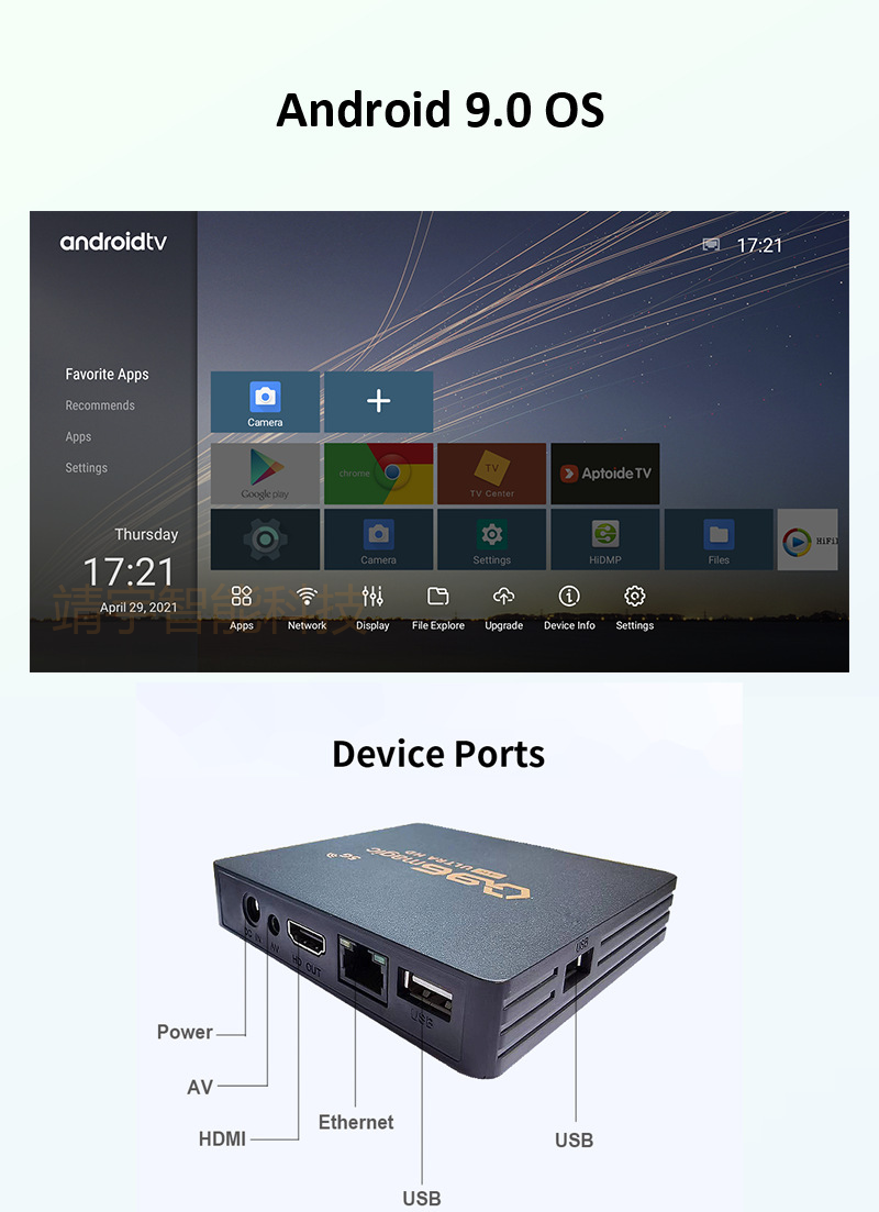 Q96 MAGIC 网络电视机顶盒4K高清视频播放器外贸电视盒子 tv box 跨境电商详情4